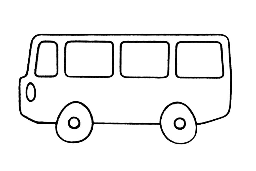 Tranh tô màu xe buýt cho bé tập tô (12)