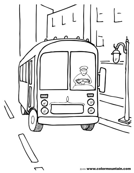 Tranh tô màu xe buýt cho bé tập tô (26)