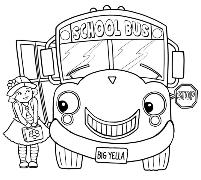 Tranh tô màu xe buýt cho bé tập tô (3)