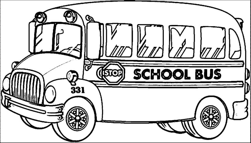Tranh tô màu xe buýt cho bé tập tô (6)