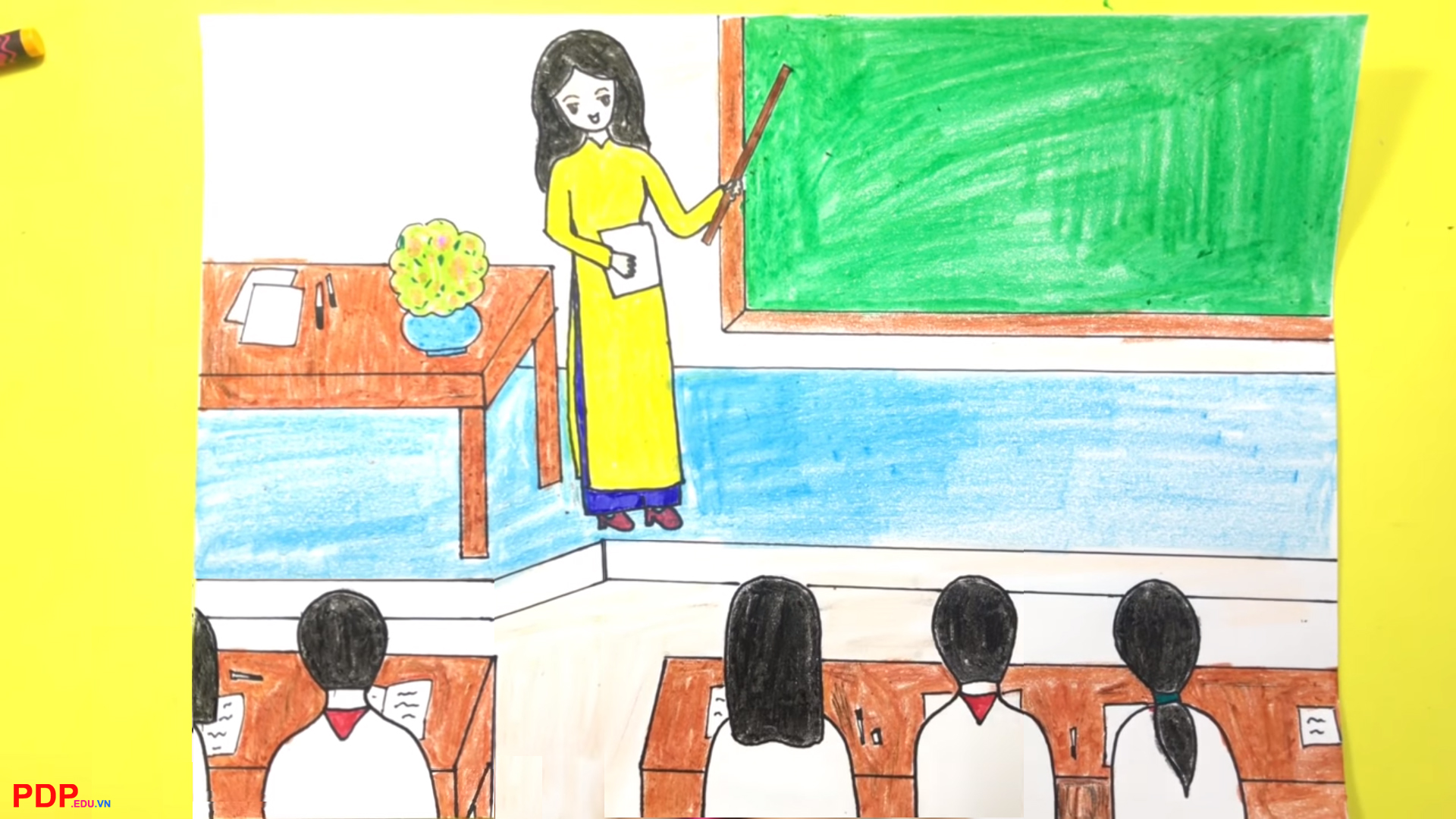 Vẽ tranh vâng lời cô giáo  Vẽ tranh đề tài ngày 2011  Vẽ tranh ngày nhà  giáo Việt Nam 2011  Viết Việt nam Youtube