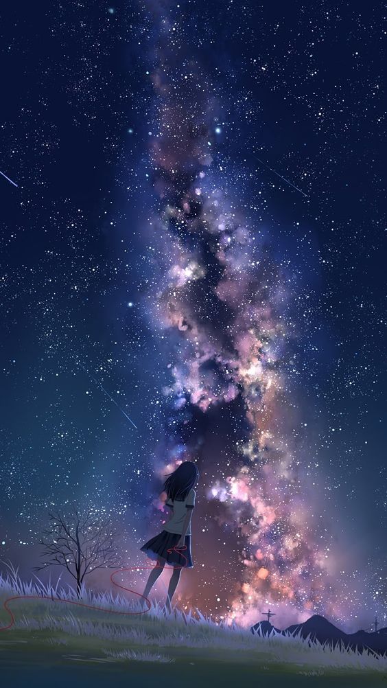 Ảnh Anime Đẹp 35 Anime Galaxy Sky anime Anime scenery Anime galaxy