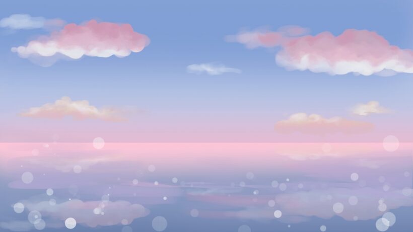 background mây hồng