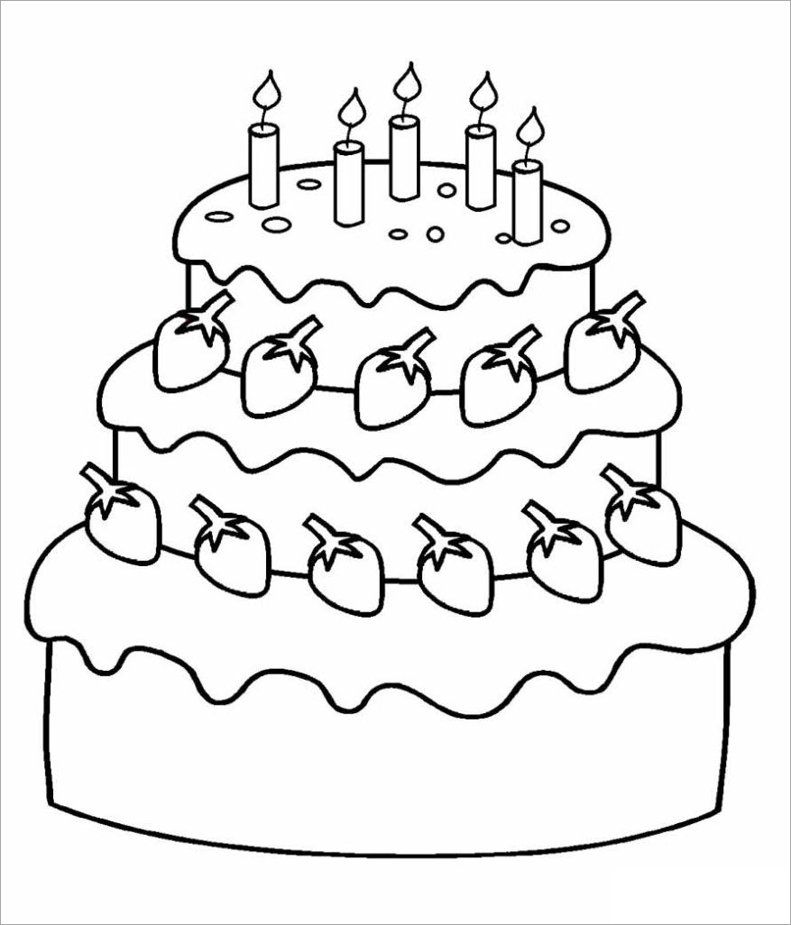 Cùng Bé Tập Vẽ và tô màu bánh sinh nhật siêu cute  HOW TO DRAW A CUTE  BIRTHDAY CAKE  YouTube
