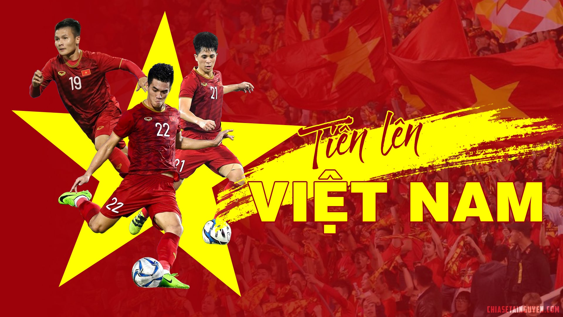 Chia sẻ banner cổ vũ bóng đá Việt Nam Asian Cup 2019 chiến thắng
