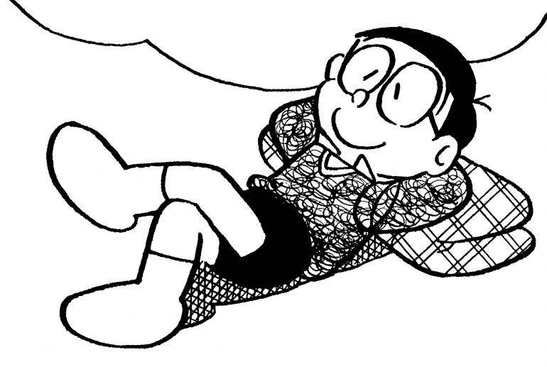 Tranh tô màu Nobita đáng yêu cho bé tập tô (6)