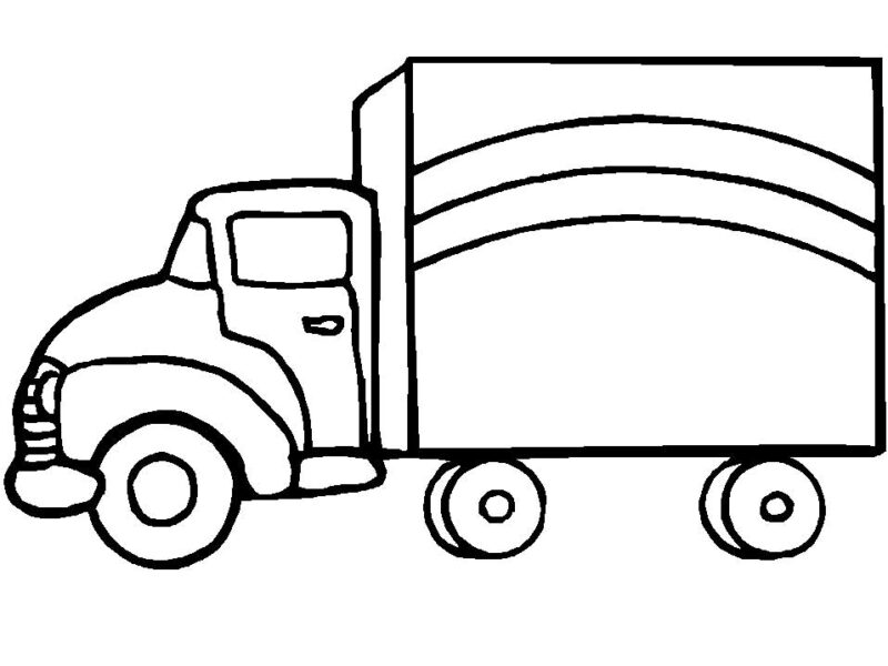 Hình tô màu xe tải đẹp nhất cho bé tập tô (2)