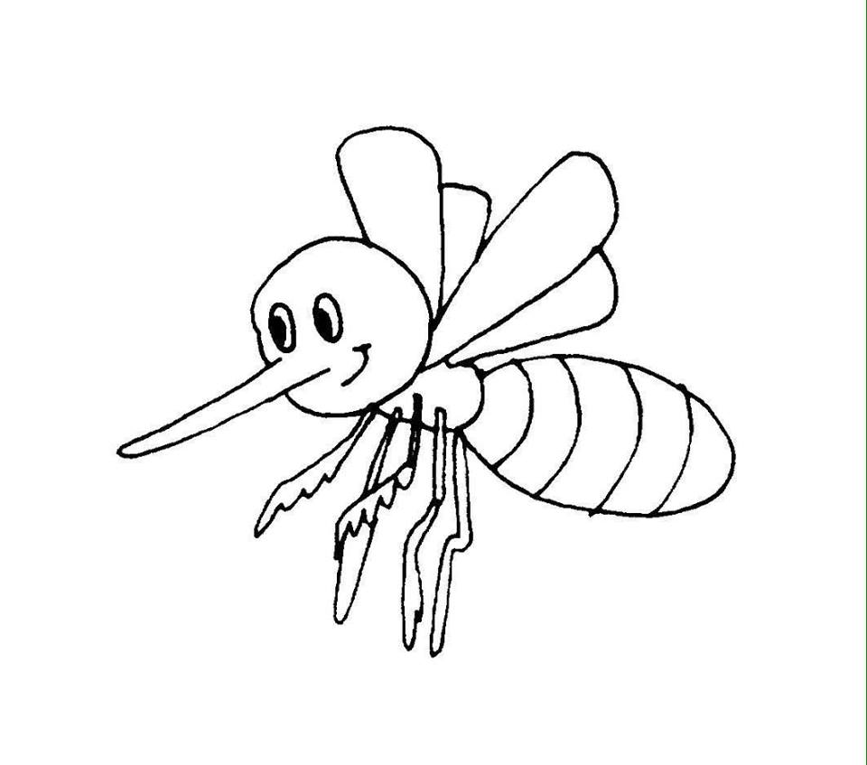 Tranh tô màu con ong cho bé