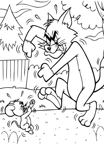 Bộ tranh tô màu Tom  Jerry cho bé