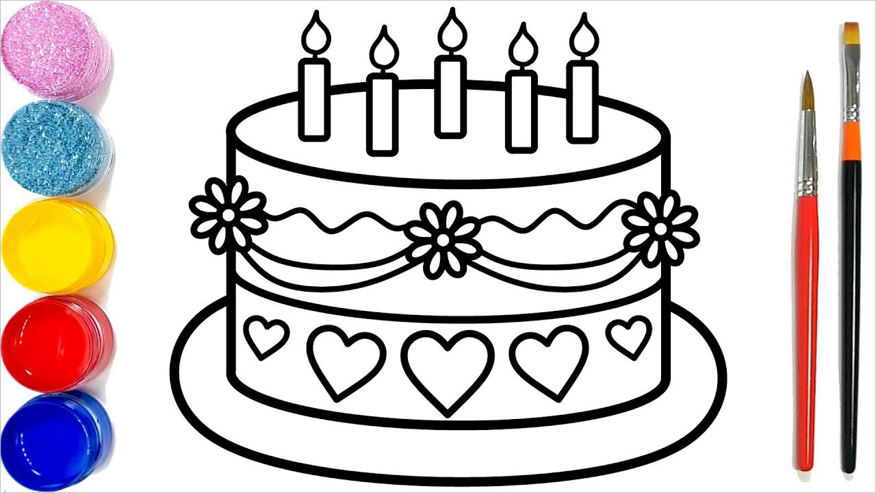 45+Tranh tô màu bánh sinh nhật đẹp nhất dành tặng bé yêu