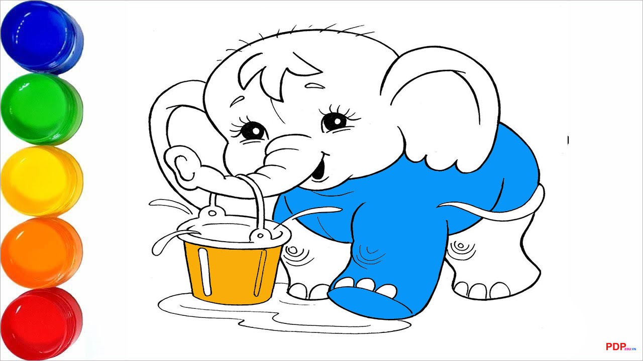 Cập nhật 61+ về hình ảnh con voi tô màu hay nhất - cdgdbentre.edu.vn