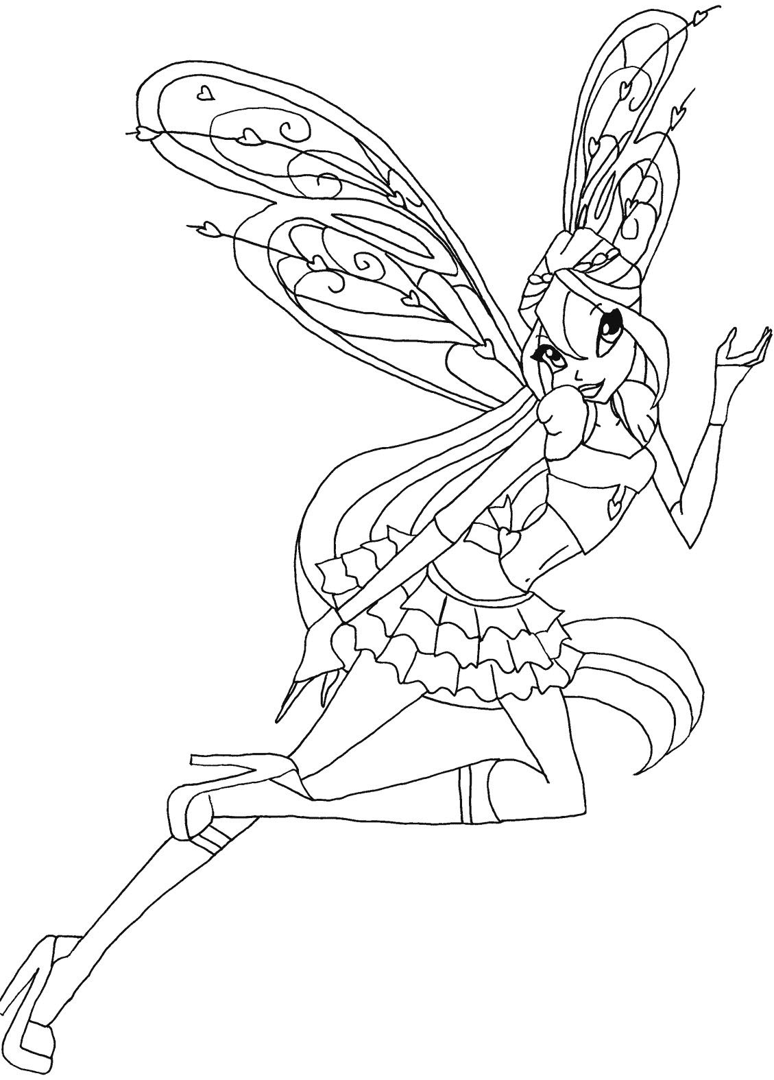 Tranh tô màu công chúa phép thuật Winx Club  Coloring pages Anime  mermaid Winx club