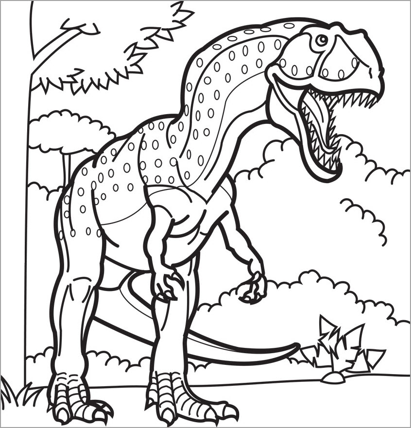 Tuyển tập tranh tô màu khủng long đẹp và ngộ nghĩnh