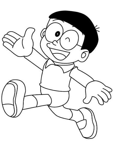 Tranh tô màu Nobita dễ thương nhất cho bé tập tô màu (32)