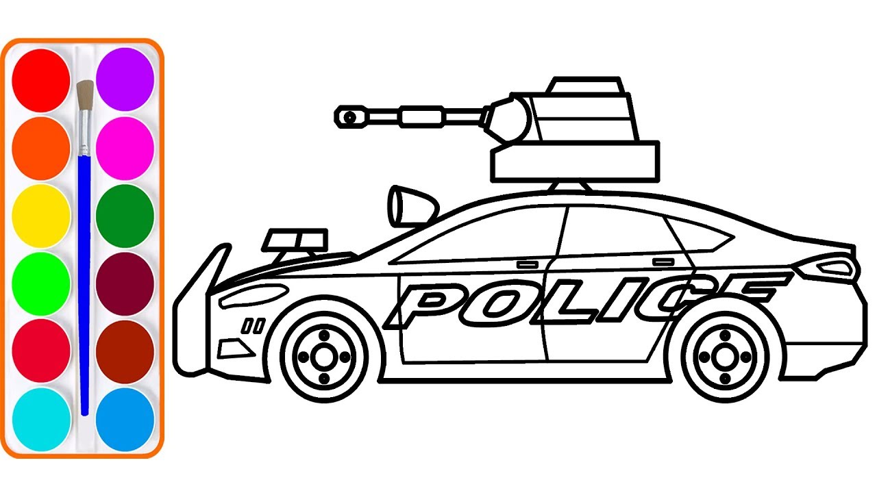 vẽ xe cảnh sát