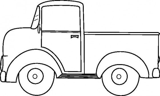 Tranh vẽ đen trắng xe tải cho bé tô màu (3)