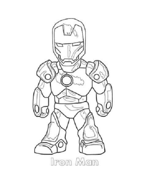 Hình tô màu Iron Man đẹp nhất cho bé tập tô (1)