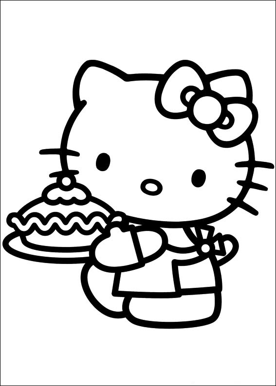 50+ Tranh tô màu Hello Kitty đẹp, dễ thương dành cho bé yêu