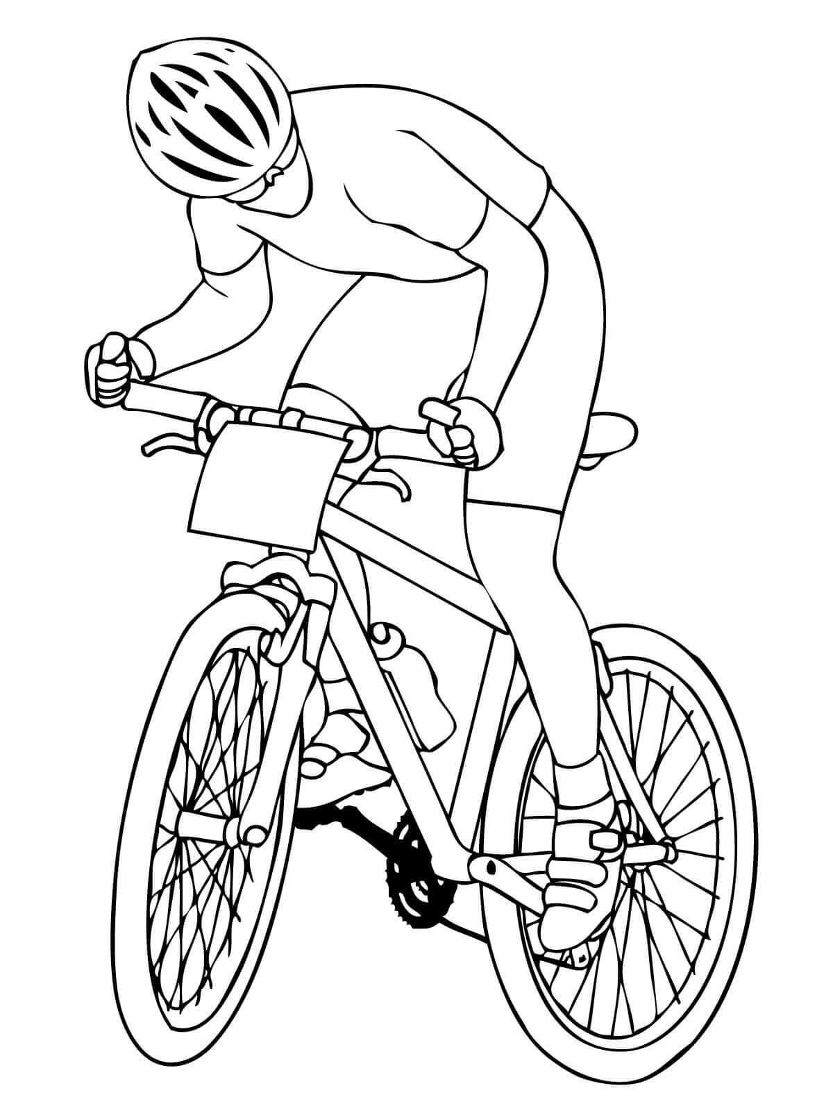 Bộ hình ảnh và tranh tô màu xe đạp cho bé tập tô