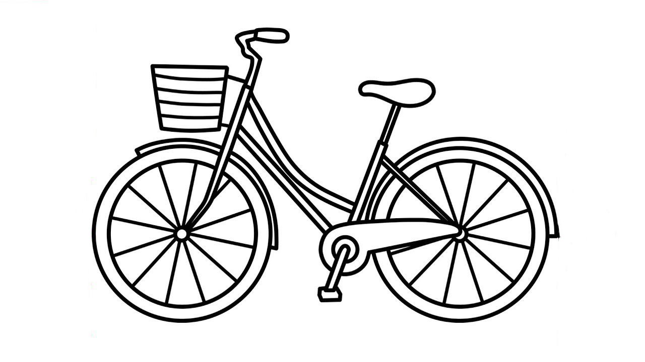 Tranh tô màu xe đạp Chủ đề PTGTĐB  Mầm non Gia Thượng
