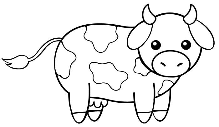 Cách vẽ hình con bò sữa  Mầm non Thủy Tiên