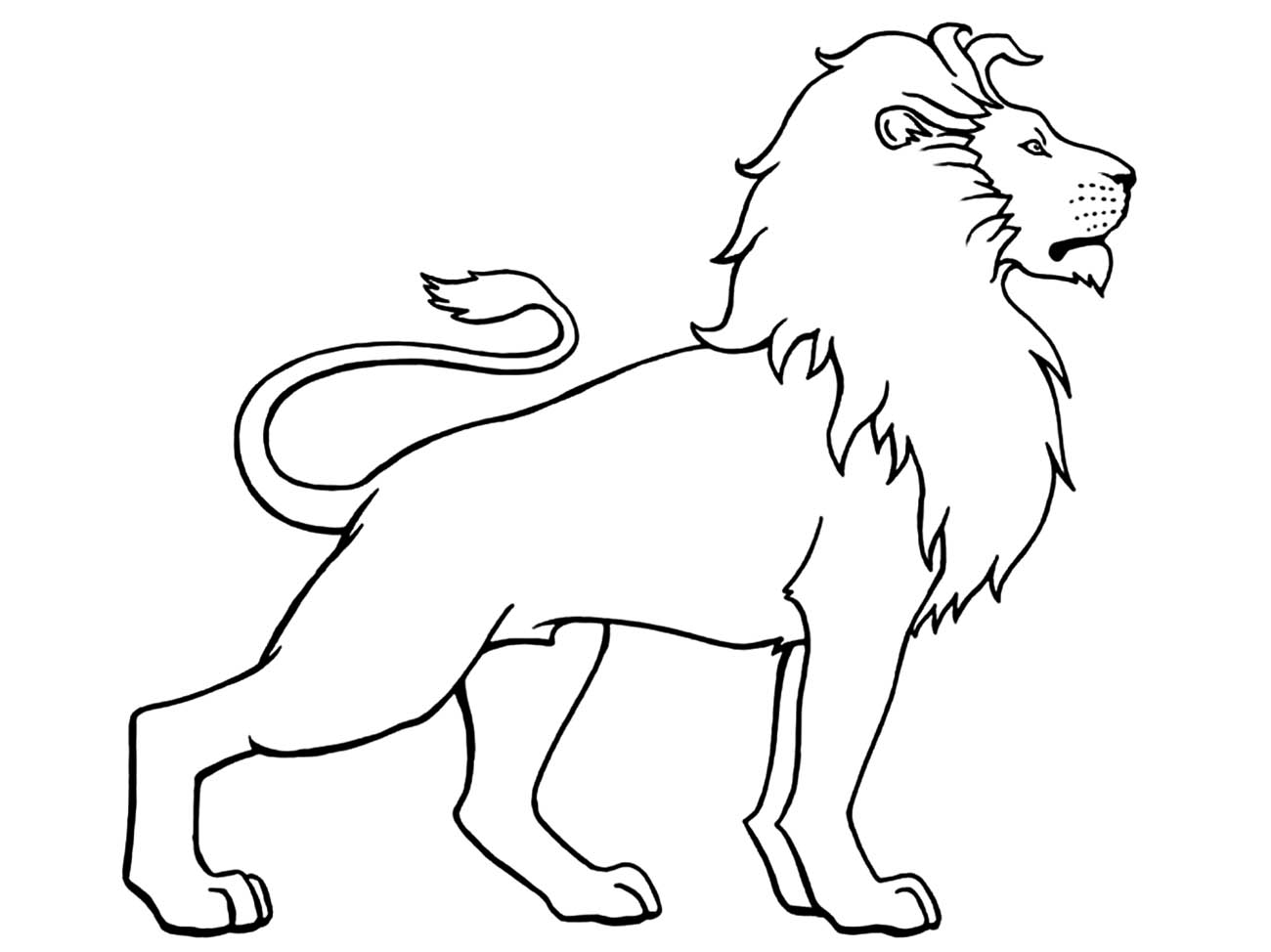891 Tranh tô màu Sư tử cá tính mạnh mẽ cho bé yêu động vật  Tranh Tô Màu  cho bé
