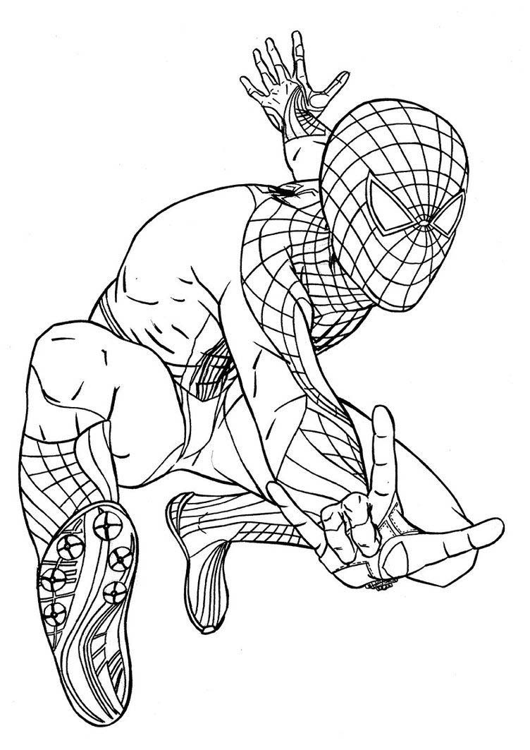 Giảm giá 10 tranh tô màu siêu nhân người nhện khổ giấy A4  BeeCost
