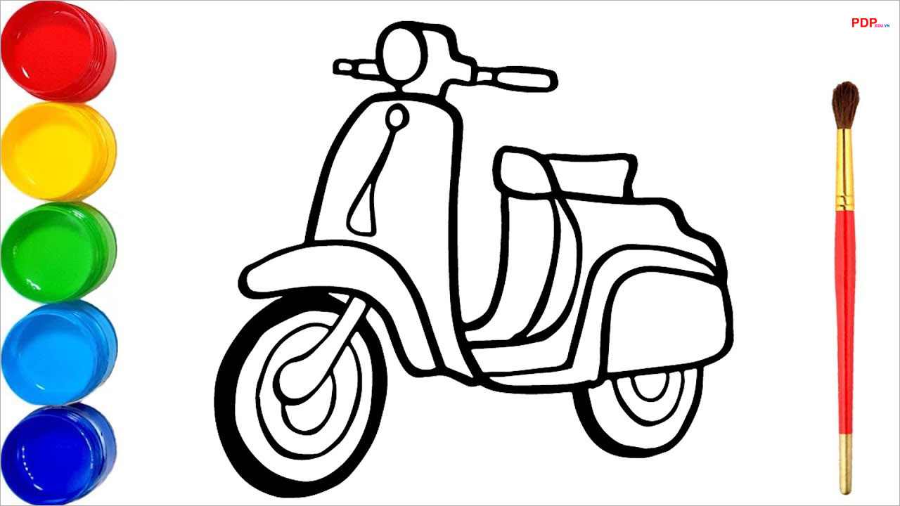 Tổng hợp hơn 107 tranh vẽ người đi xe máy mới nhất  Tin Học Vui