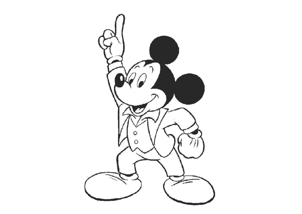 Những bức tranh tô màu chuột Mickey siêu dễ thương Update 042023