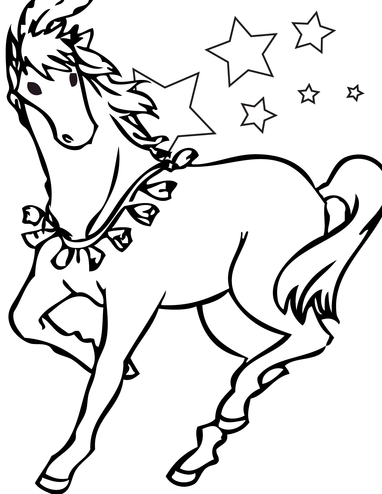Tìm Hiểu Tranh tô màu con ngựa đẹp dễ thương dành cho bé yêu  Trường  THPT An Lạc Thôn