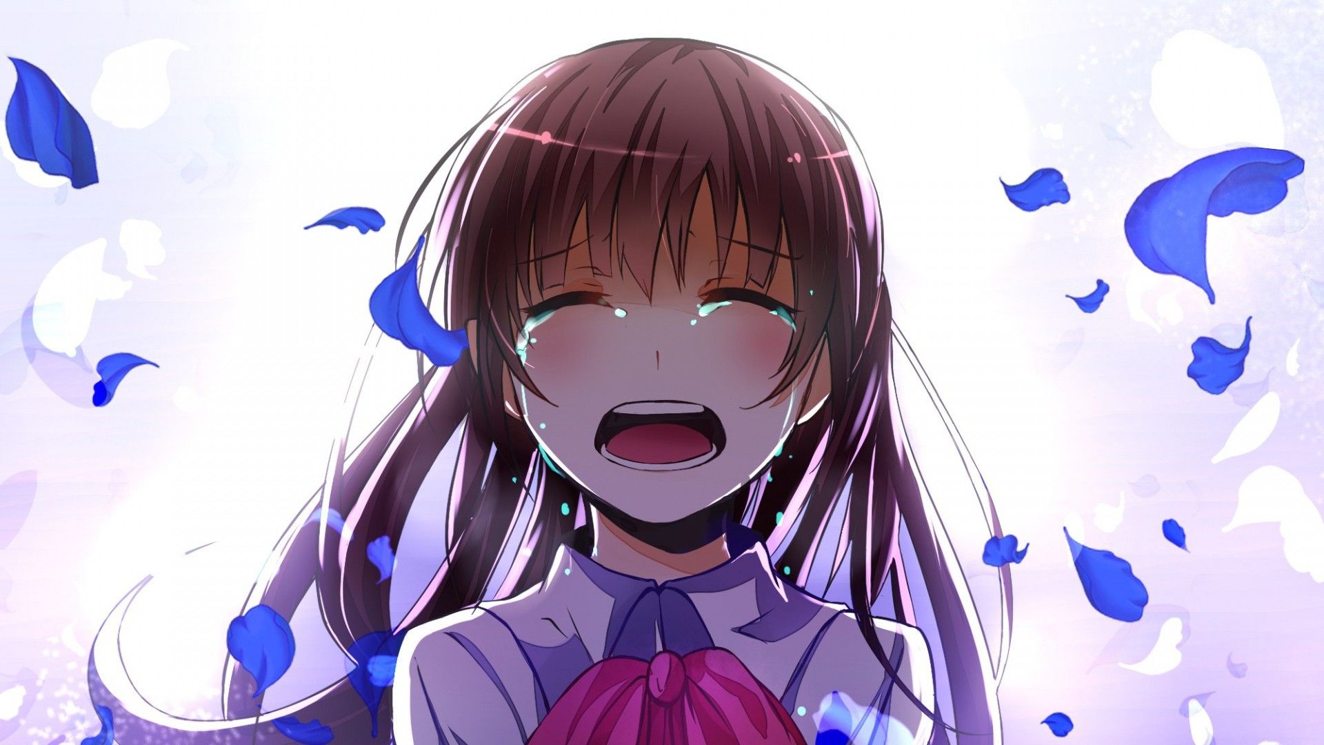 Hình ảnh anime buồn khóc cô đơn đau khổ đầy tâm trạng