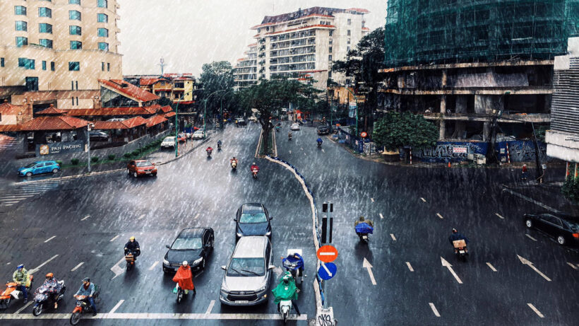 Hình nền Hà Nội một chiều mưa