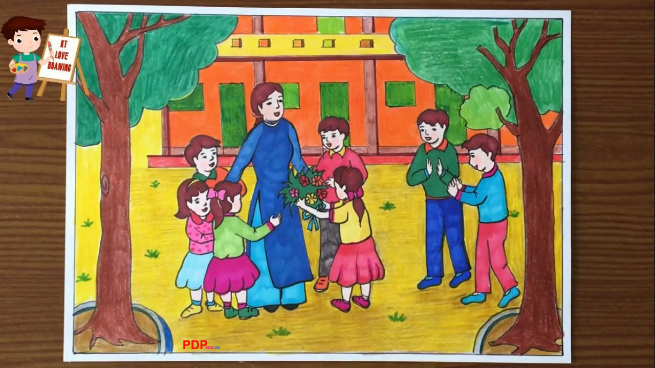 Vẽ tranh đề tài ngày nhà giáo Việt Nam 2011  Vẽ tranh ngày nhà giáo Việt  Nam 2011  YouTube
