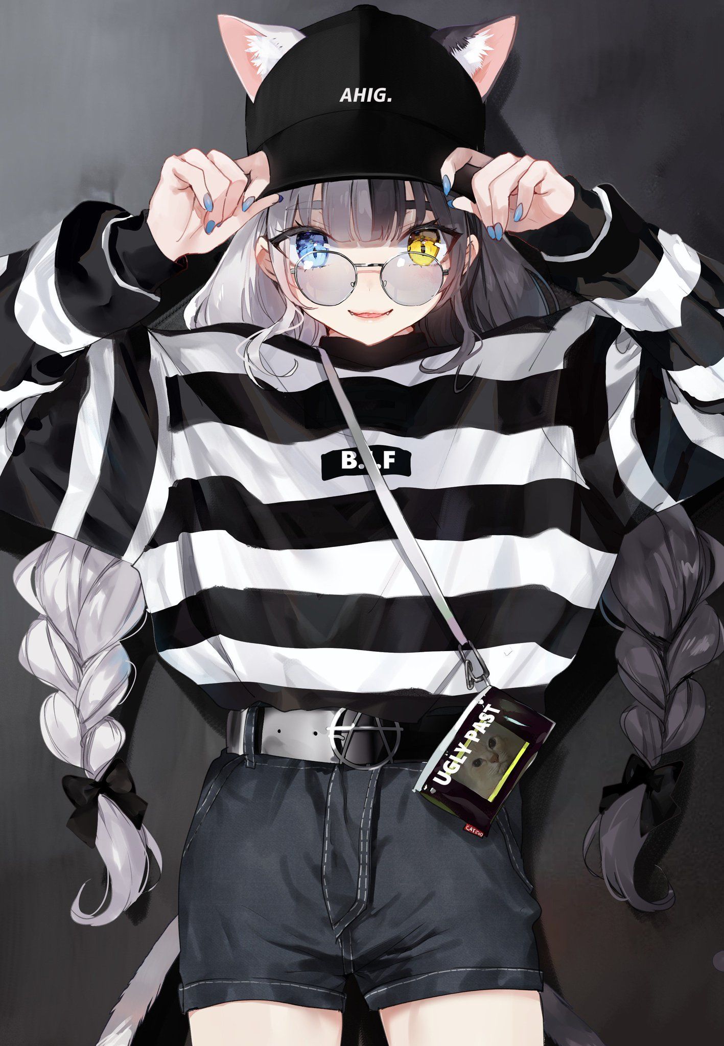 Hình ảnh anime girl đeo kính cute, dễ thương, cuốn hút