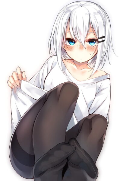 Hình ảnh anime tóc bạch kim, mắt xanh