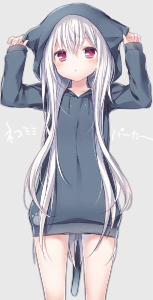 Hình ảnh girl anime tóc bạch kim đẹp nhất