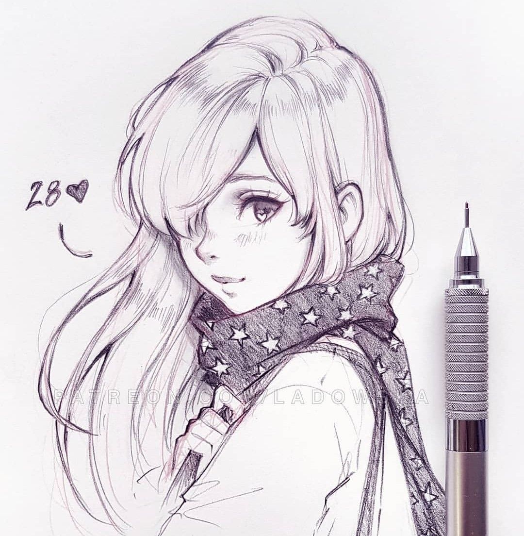 20 Gợi Ý Vẽ Tranh Anime Nữ cổ trang bằng bút chì đơn giản