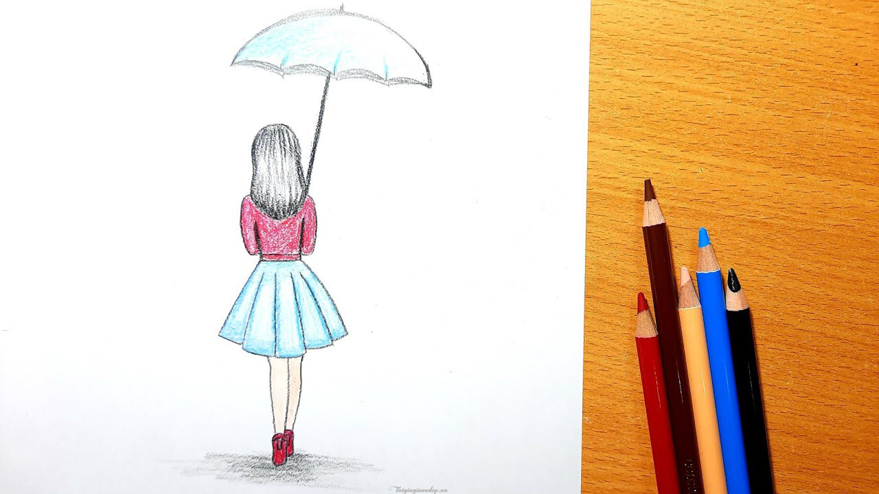 99+ Cách Vẽ Cô Gái Đơn Giản Cute, Hình Vẽ Cô Gái Dễ Thương