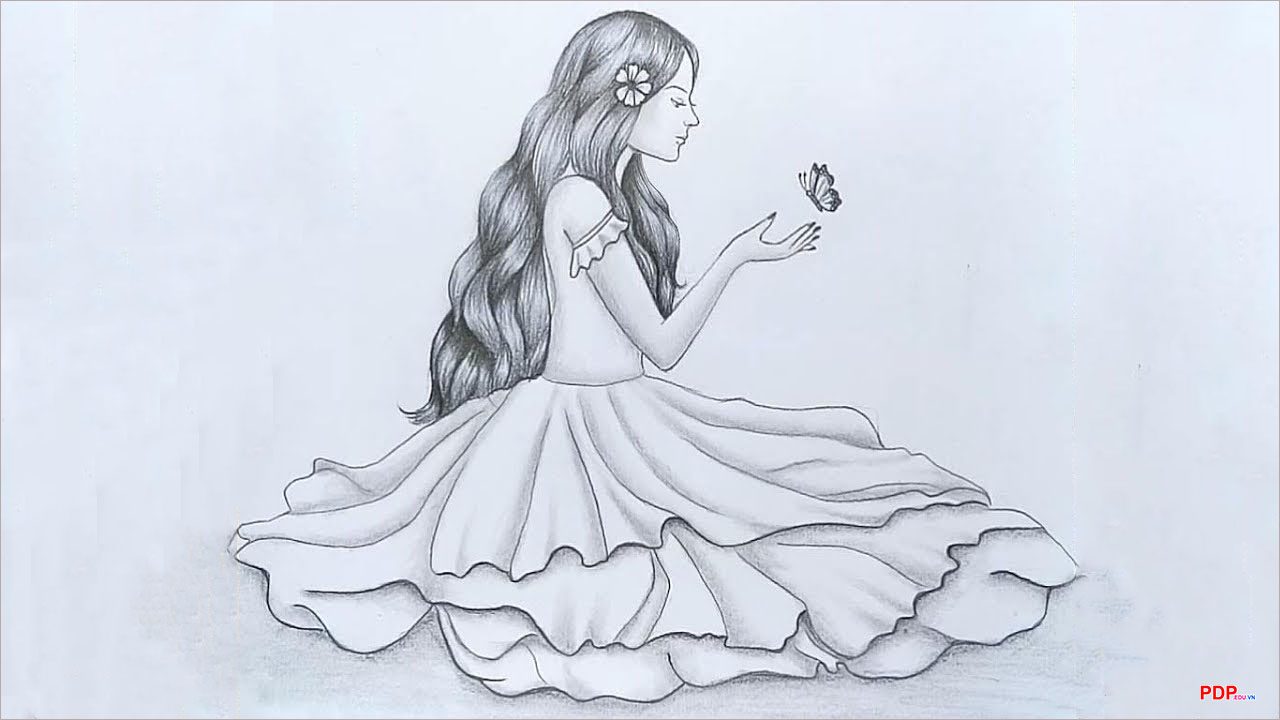 Cách vẽ công chúa đơn giản dễ nhất  Vẽ tranh công chúa  YouTube