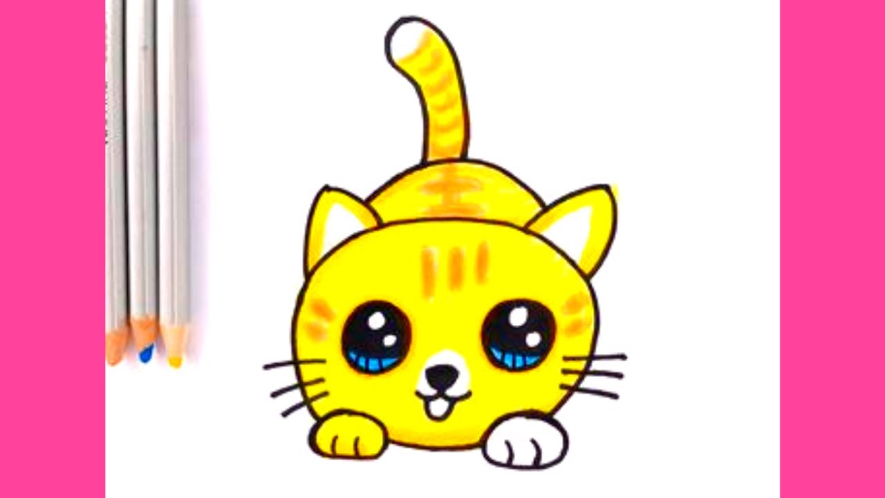 Cách vẽ con mèo đơn giản đáng yêu siêu cấp dễ thương