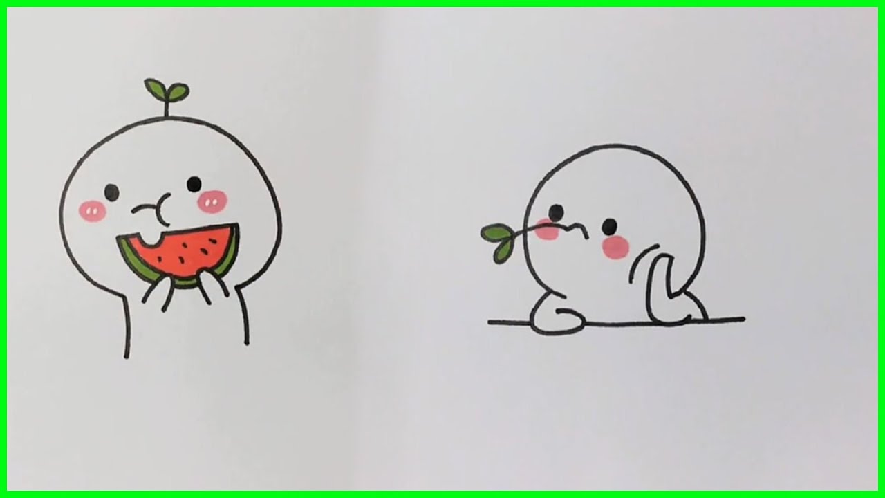 Vẽ hình cute đáng yêu những hình vẽ siêu cute đơn giản 3 ý tưởng