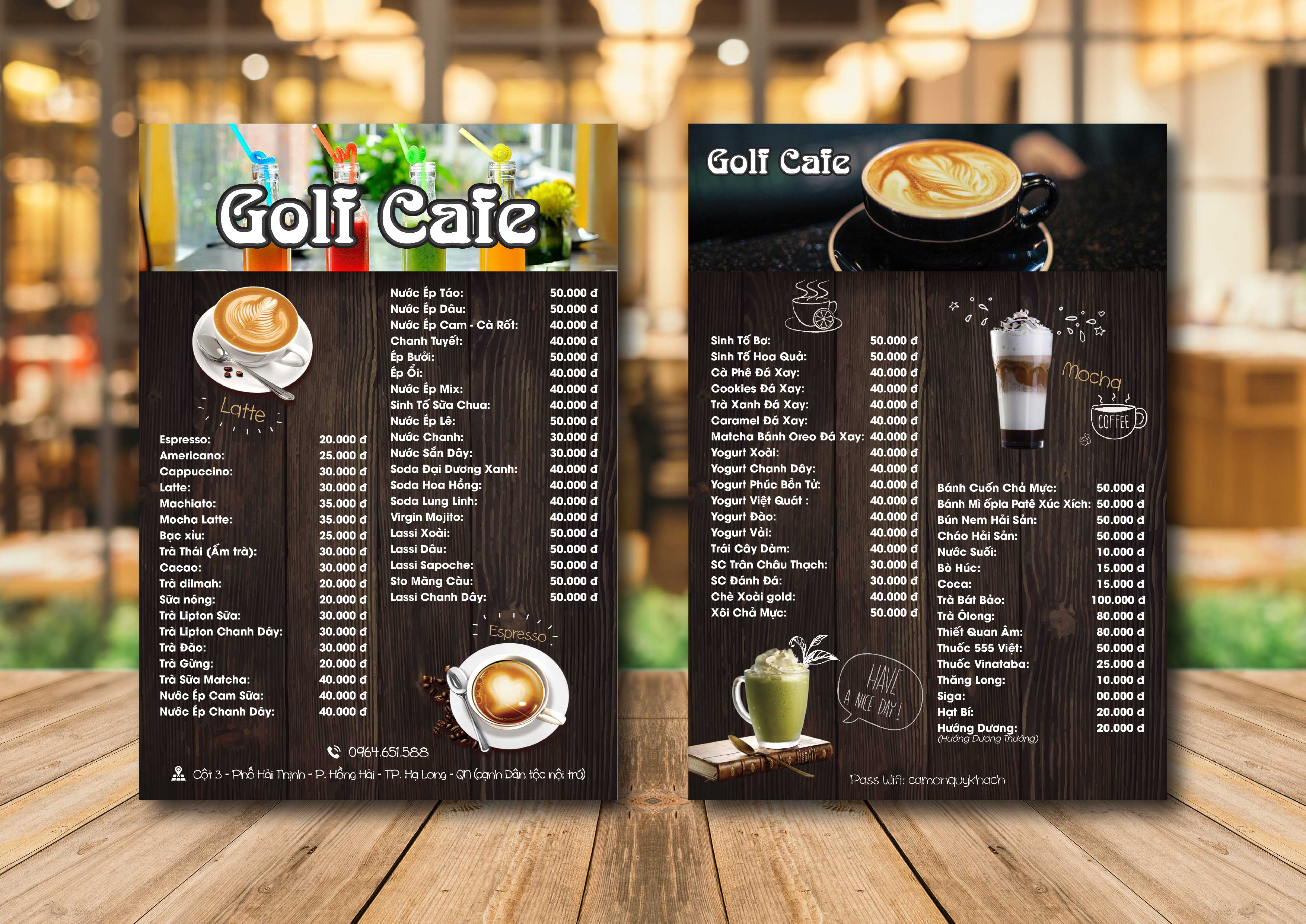 Hình ảnh mẫu menu cafe đơn giản, đẹp, ấn tượng, bắt mắt nhất
