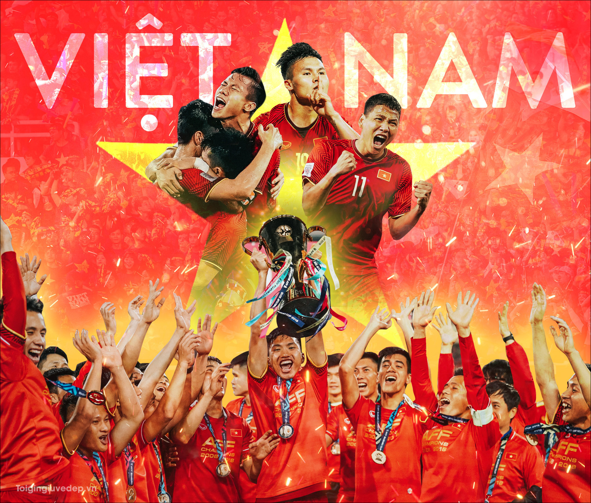 Bộ hình nền banner cổ vũ U23 Việt Nam  Tinh thần chiến thắng