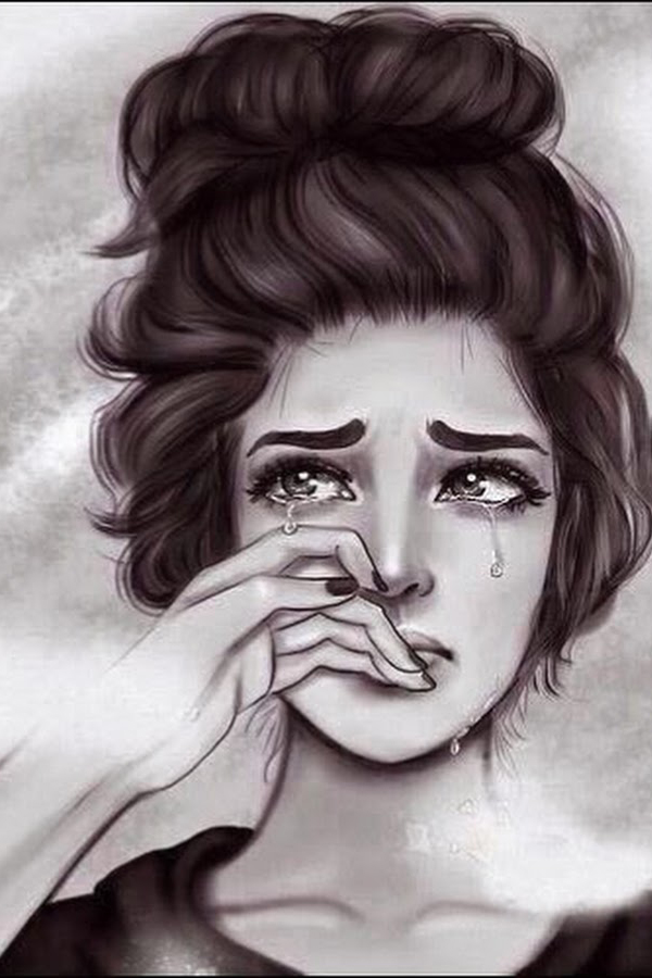 Hình ảnh cô gái buồn đau khổ cô đơn tuyệt vọng đầy tâm trạng