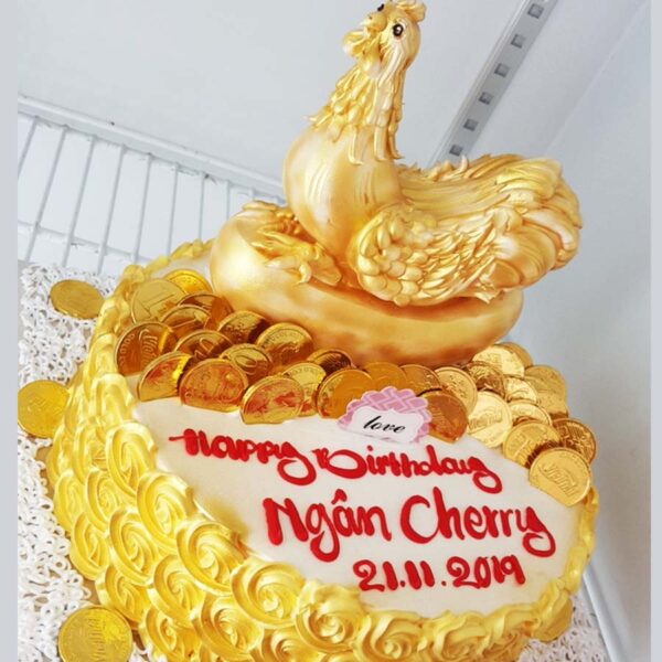 Hình ảnh bánh sinh nhật con gà cho người tuổi Dậu cực đẹp