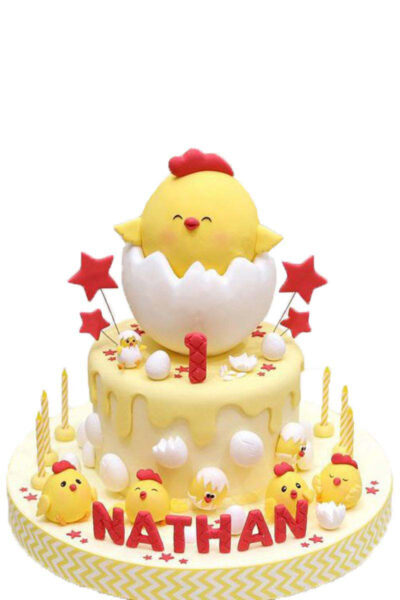 Hình ảnh bánh sinh nhật con gà cho người tuổi Dậu đáng yêu
