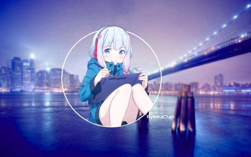 ảnh nền máy tính anime girl cute dễ thương đáng yêu 4K