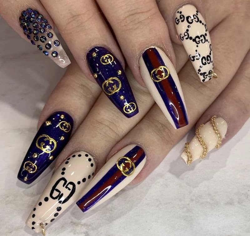100 Nail Gucci mẫu nail từ thương hiệu Gucci khiến chị em mê mẩn