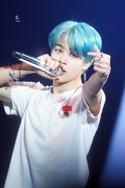 Jimin tóc xanh hình v tóc xanh dương