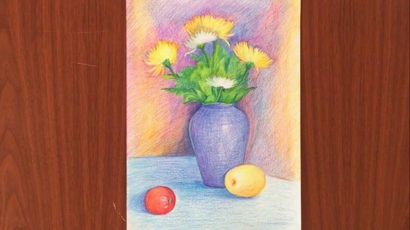 vẽ tĩnh vật lọ hoa và quả lớp 9